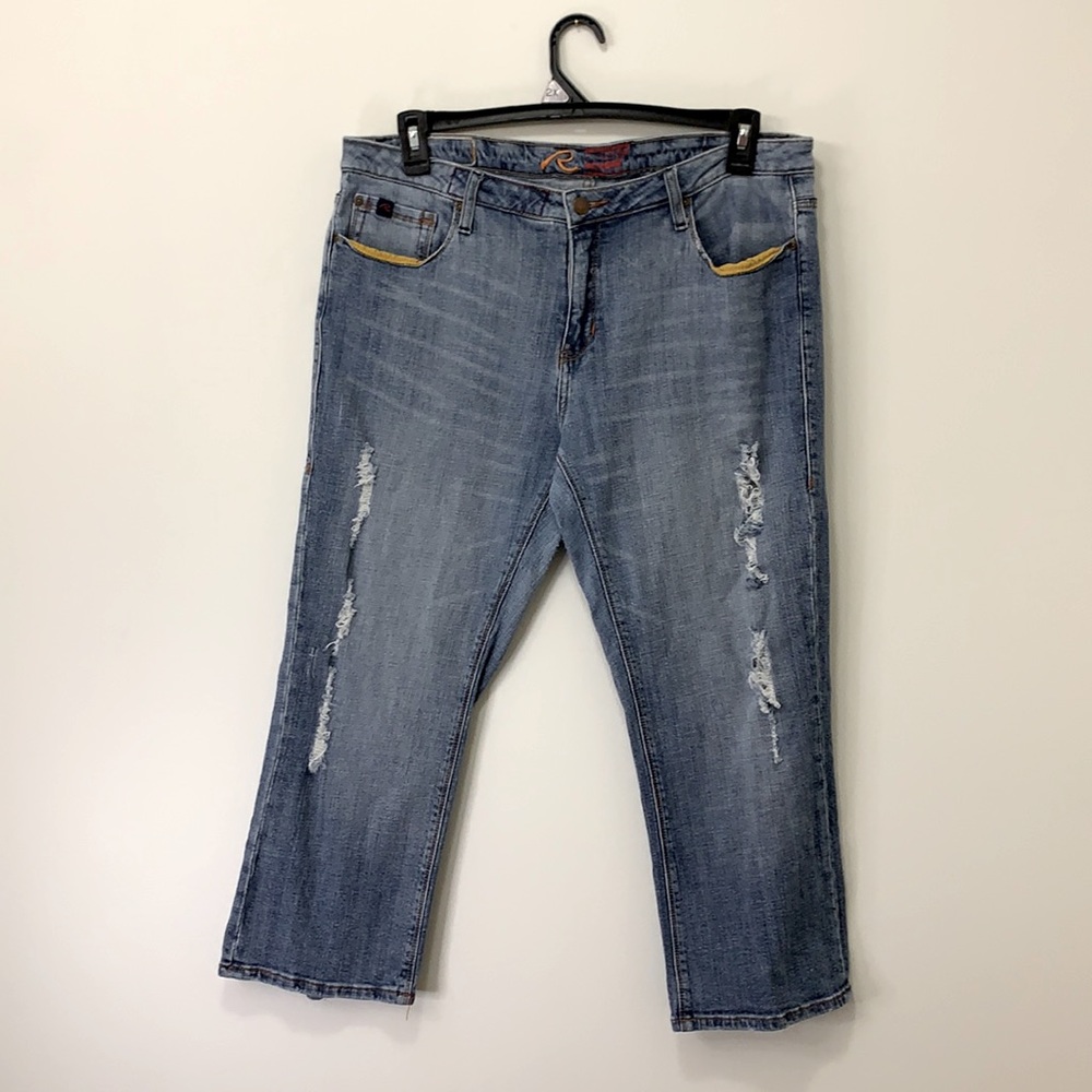 ***Vintage**** Request Cropped Ripped Jeans